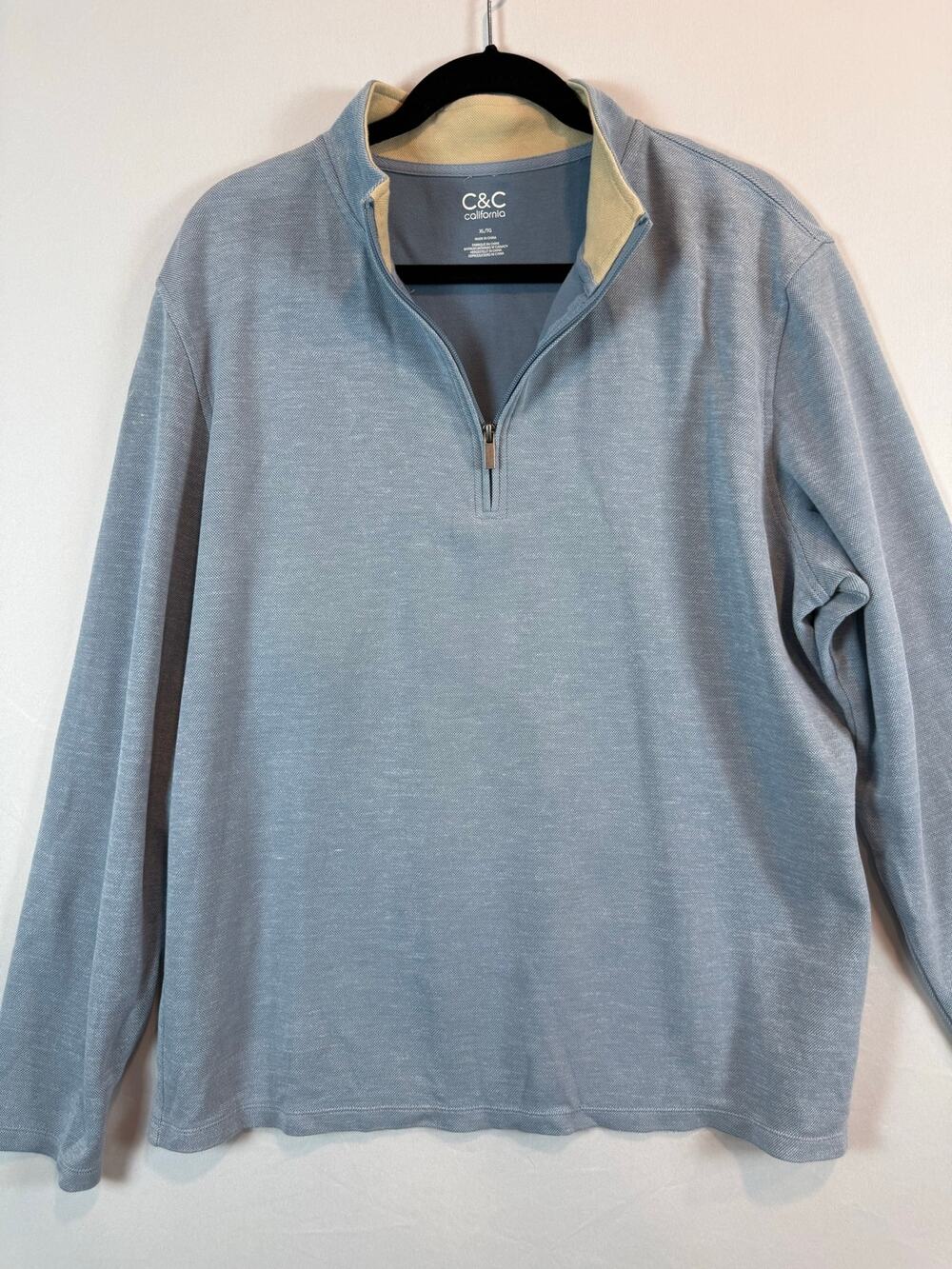 C&C California Women’s XL Dusty Blue Quarter Zip Long Sleeve Pullover Top